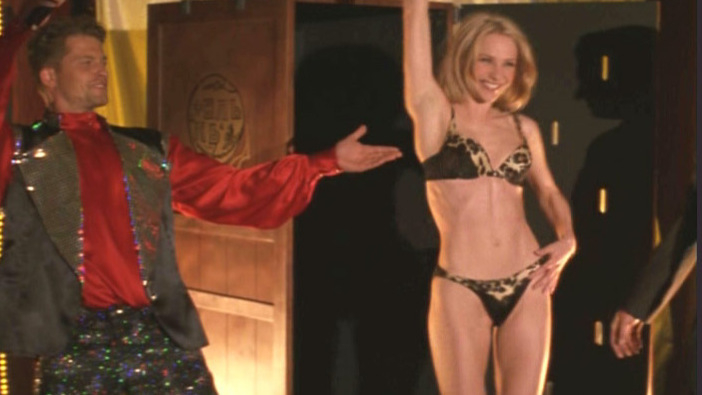 Sexiest Claire Forlani Scene in Magicians. Bikini, SFW, animal print bikini. 574699