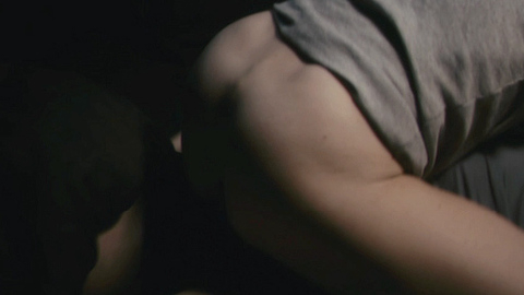 Charlotte Gainsbourg Nude in Antichrist. Butt, couple, gray shirt. 690640