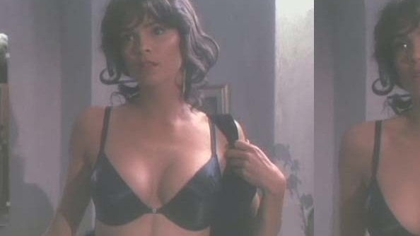 Sexiest Elizabeth Gracen Scene in Sidney Sheldon's The Sands of Time. Underwear, black bra, black dress. 570229