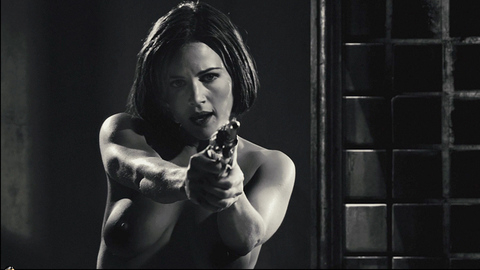 Carla Gugino Nude in Sin City. Breasts, black and white, brunette. 671902