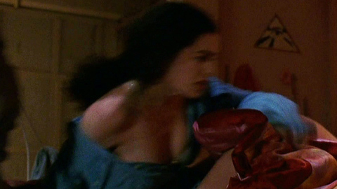 Julianna Margulies in Out for Justice (1991) Sexy Blue Dress Brunette 704597