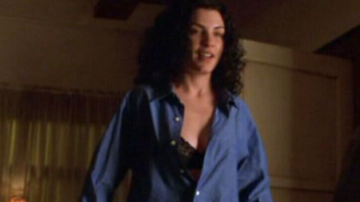 Sexiest Julianna Margulies Scene in The Man from Elysian Fields. Underwear, SFW, black bra. 601081