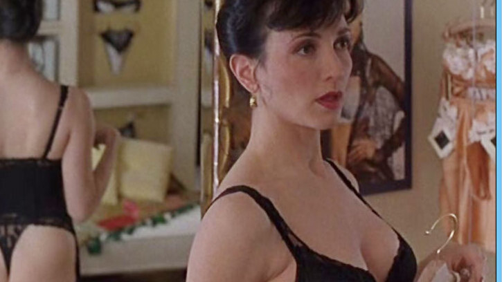 Hottest Bebe Neuwirth Scene in The Associate. Thong, Underwear, black bra, black thong. 549434