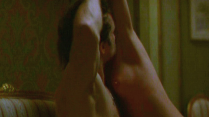 Irène Jacob Nude as Prof. Marieke van den Broeck. Breasts, couple, left breast. 544724