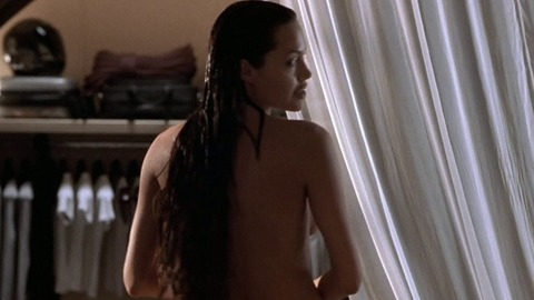 Sexiest Scenes of Lara Croft from Lara Croft: Tomb Raider. Sexy, back exposed, closet. 738119