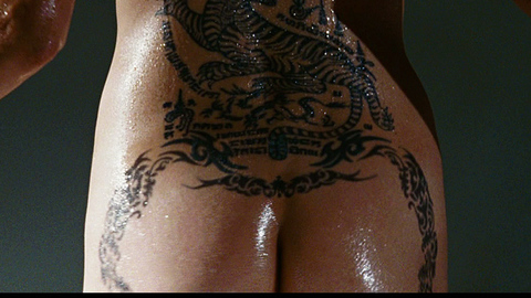 Angelina Jolie in Wanted (2008) Butt Back Exposed Back Tattoo 706703