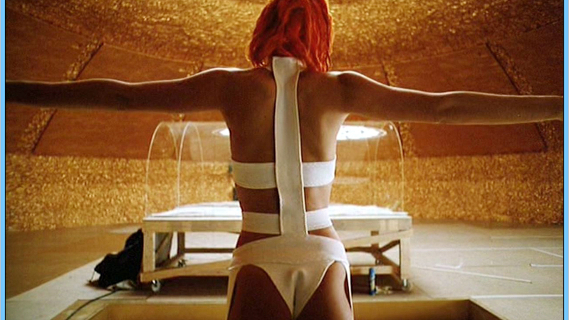 The Fifth Element's Sexiest Scenes with Milla Jovovich. Sexy, SFW, leather strap outfit. 545034