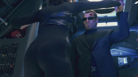 Milla Jovovich in Resident Evil: Afterlife (2010) Sexy Black Suit Brunette 691834