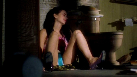 Sexiest Mia Kirshner Scene in Speed of Life. Underwear, blue panties, dark hair. 601693