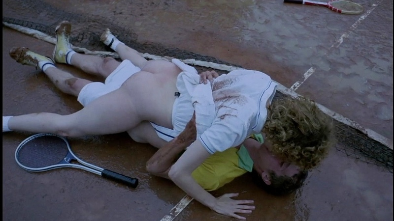 Sylvia Kristel Nude in Julia. Butt, clay tennis court, couple. 546280