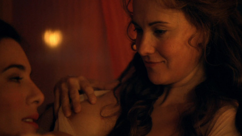 Nudes of Lucretia from Spartacus: Gods of the Arena. Breasts, brunette, curly hair. 693084