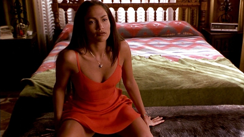 U Turn's Sexiest Scenes with Jennifer Lopez. Sexy, SFW, orange dress. 729252