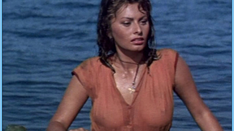 Boy on a Dolphin's Sexiest Scenes with Sophia Loren. Sexy, SFW, black hair. 547428