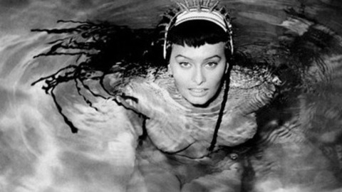 Nudes of Cleopatra / Nisca from Due notti con Cleopatra. Breasts, Prosthetic, black and white, black hair. 727248