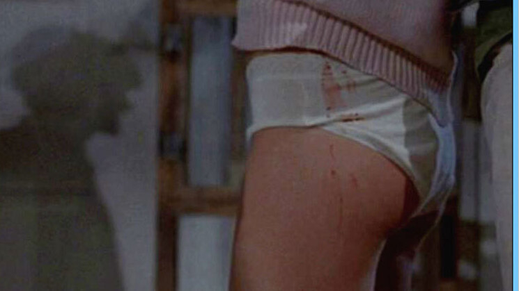 Sexiest Lori Loughlin Scene in The New Kids. Underwear, blood, couple. 547435