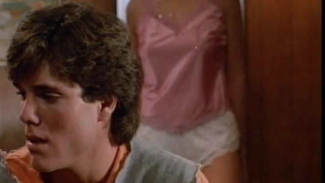 Jocks's Sexiest Scenes with Mariska Hargitay. Underwear, out of focus, satin top. 728010