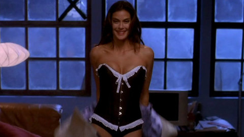 Teri Hatcher in Desperate Housewives (2004-2011) Sexy Black Corset Black Panties 661320