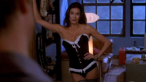 Teri Hatcher in Desperate Housewives (2004-2011) Sexy Black Corset Black Lingerie 661318