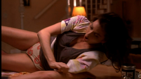 Teri Hatcher in Desperate Housewives (2004-2011) Underwear Brown Shirt Brunette 682095