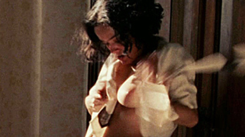 Salma Hayek in Frida (2002) Breasts Black Dress Breasts 706106