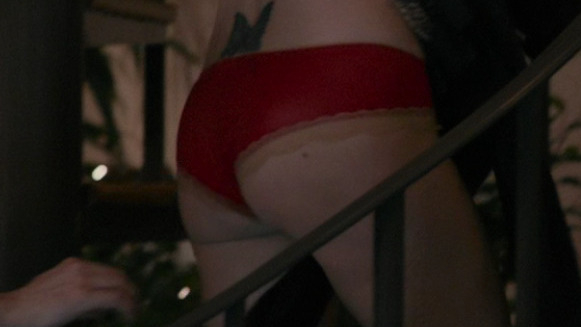 Cedar Rapids's Sexiest Scenes with Anne Heche. Underwear, brunette, lower back tattoo. 791310