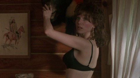 Marilu Henner in Chasers (1994) Underwear Black Bra Brunette 751434