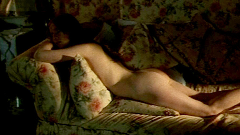 Nudes of Alphonsine Plessis from La dame aux camélias. Butt, brunette, laying on couch. 570960
