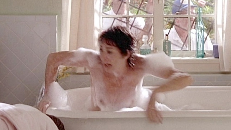 Carmela Perez from The Perez Family Naked. Breasts, brunette, lying in bath. 544571