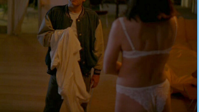 Hottest Andie MacDowell Scene in The End of Violence. Underwear, brunette, fully clothed man. 560408