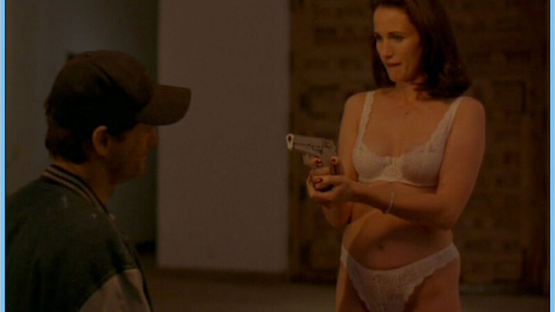 Sexiest Andie MacDowell Scene in The End of Violence. Underwear, brunette, fully clothed man. 560407