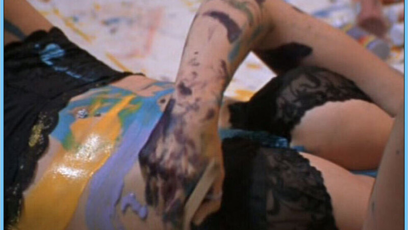 Sexiest Scenes of Emma Becker from Artworks. Underwear, black bra, black panties. 615479