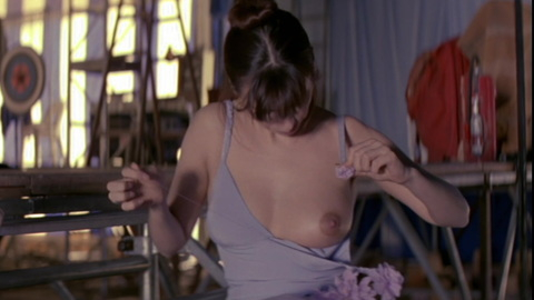 Nudes of Estrellita from The Tit and the Moon. Breasts, backstage, brunette. 888300