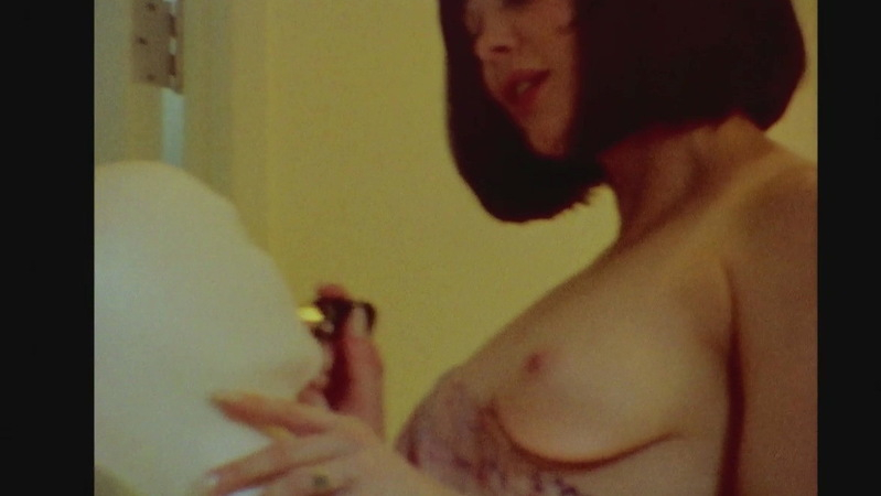 Rose McGowan Nude as Herself. Breasts, black hair, breasts above dress. 732014
