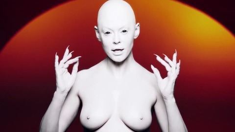 Rose McGowan in RM486 (2015) Breasts Bald Black Eyes 774203