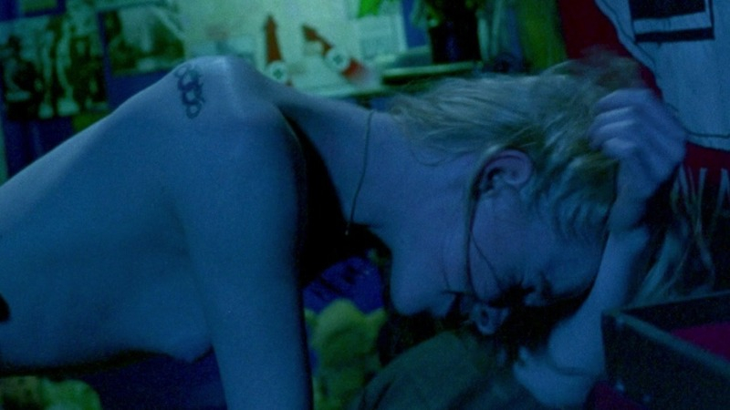 Gabe from Romper Stomper Naked. Breasts, bent over table, blond hair. 758825