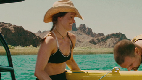 Dina Meyer in Piranha 3D (2010) Sexy Black Bikini Boat 692115