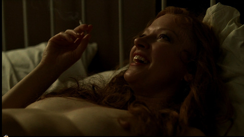 Gretchen Mol Nude in Boardwalk Empire. Breasts, hard nipples, laughing. 716596