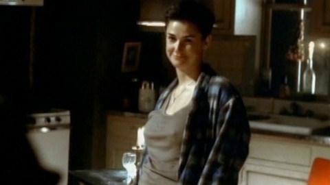 Hottest Demi Moore Scene in Destination Anywhere. Sexy, SFW, grey tank top. 738488