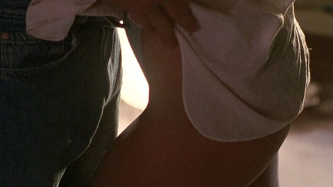 Demi Moore in Ghost (1990) Sexy Underwear Couple Pulling Up Shirt 769232