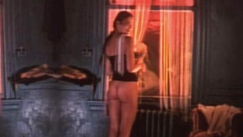 Ornella Muti Nude as Cass. Butt, black tank top, brunette. 549200