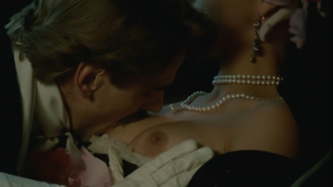 Odette de Crecy from Swann in Love Naked. Breasts, man kissing breasts, nude. 745283