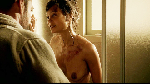 Nudes of Grace Travis from Rogue. Breasts, Black, bruise on chest. 725130