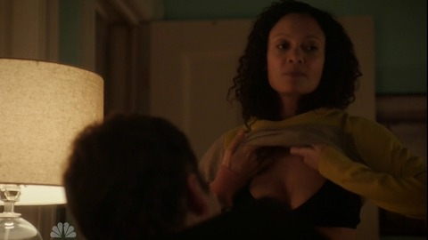 Thandiwe Newton in The Slap (2015) Sexy Underwear Black Black Bra 759879