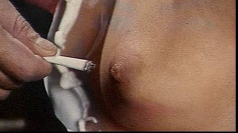 Irene Papas Naked in Oasis of Fear. Breasts, Body Double, almost burnt with cigarette, cigarette. 715249