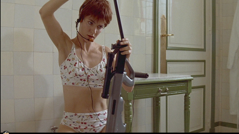 Anne Parillaud in La Femme Nikita (1991) Underwear Floral Print Underwear Redhead 691192