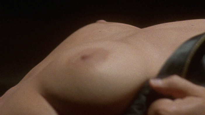 Cheryl Lynn Austin from Rising Sun Naked. Breasts, close-up, dress pulled down. 690233