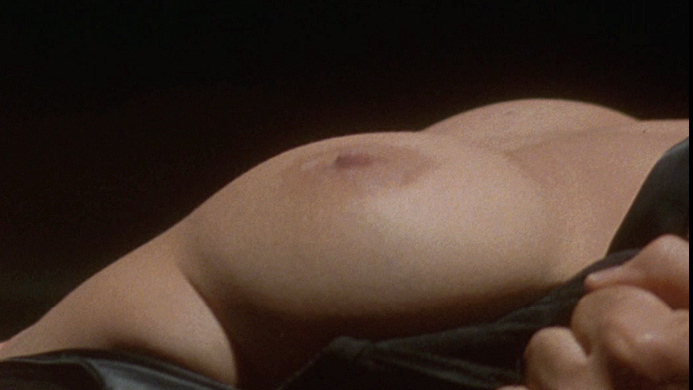 Tatjana Patitz Naked in Rising Sun. Breasts, blonde, dress pulled down. 690235