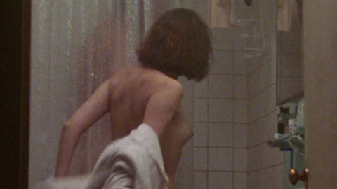 Elizabeth Peña Nude as Jezzie. Breasts, brunette, in bathroom. 688388