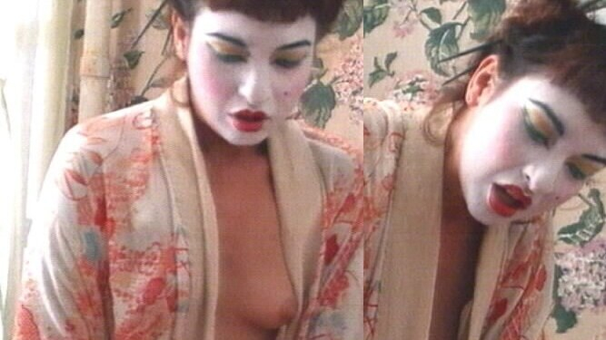Elizabeth Peña Naked in Dead Funny. Breasts, brunette, geisha. 703849