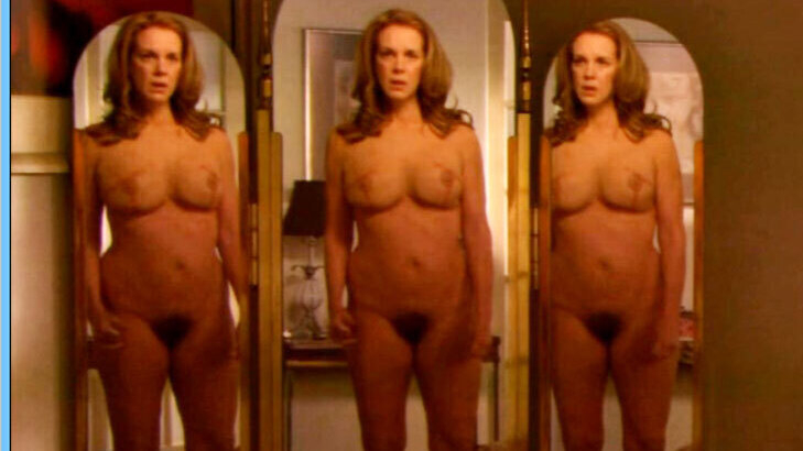Elizabeth Perkins Naked as Celia Hodes. Bush, hairy bush, looking in mirror. 662835